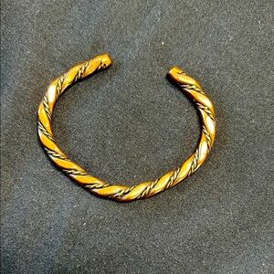 Twisted‎ adjustable solid Copper Cuff Bracelet